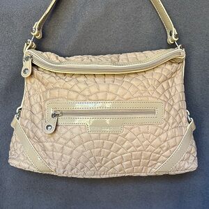 Vera Bradley Quilted Taupe Shoulder Hand Bag
